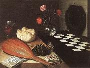 BAUGIN, Lubin Still-life with Chessboard (The Five Senses) fg Sweden oil painting reproduction